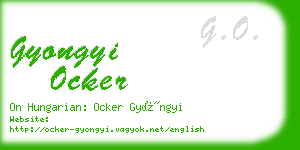 gyongyi ocker business card